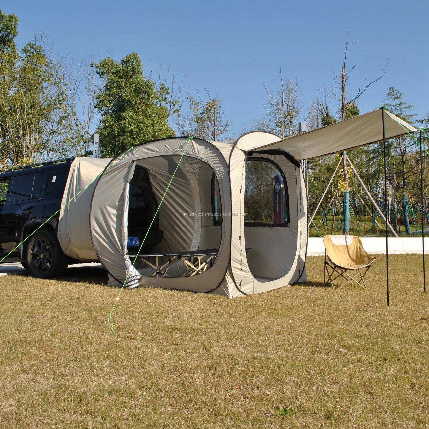 Single-Layer Waterproof Car Tent Tailgate Pop-Up SUV Tent for Camping Multipurpose Truck Tent for Car Campers