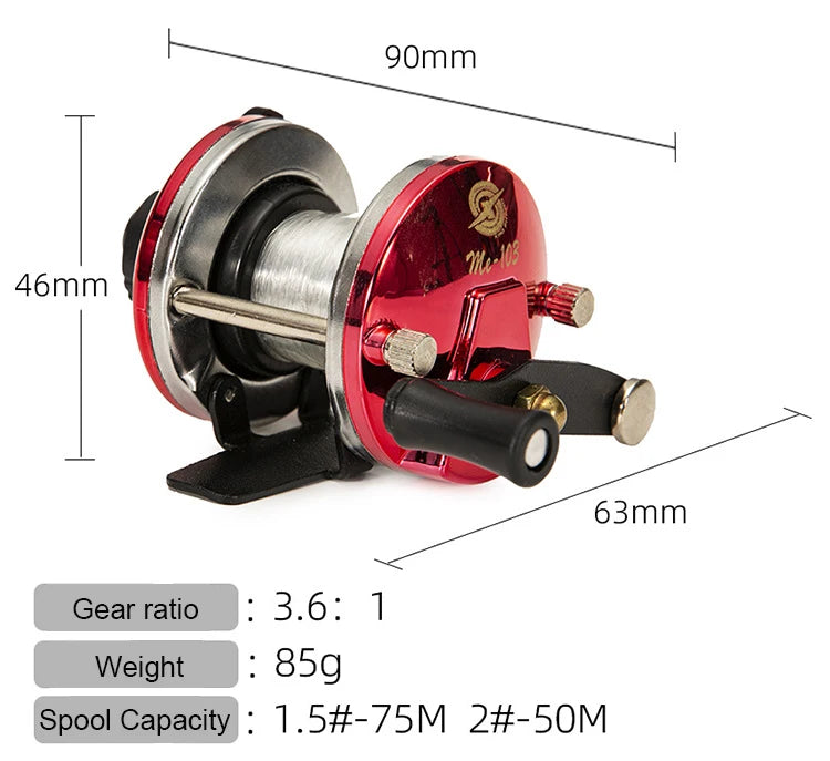 Beach Camp 19in.  Winter Mini Small Ice Fishing Rod and Reel Set Fishing Rod