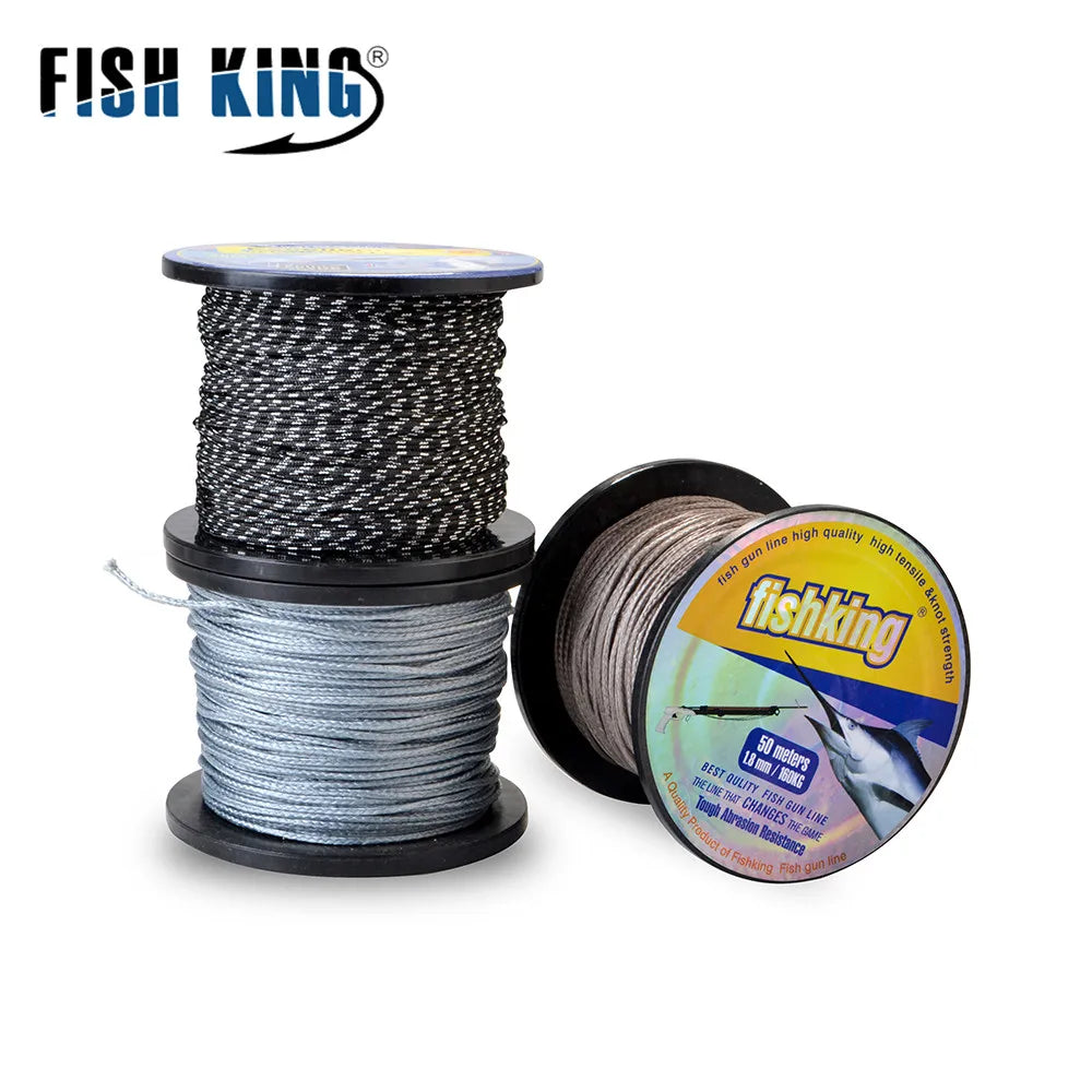 FISH KING Spearfishing Fishing Line  Hot New Multifilament Fishing Line 50M 2.0mm 1.8mm 55YDS Material Braided Fishing Gun Line