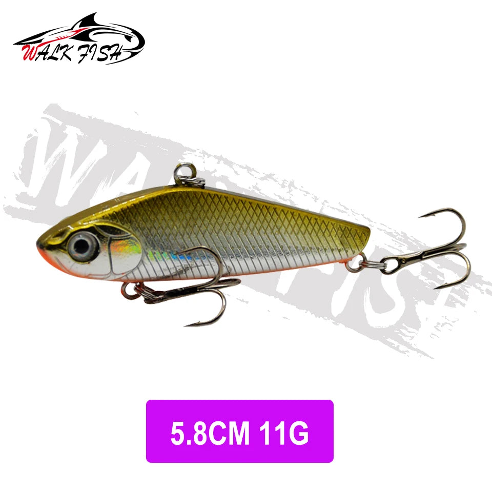 WALK FISH  Sinking Vibration Fishing Lure 10g 14g 18g 22g Hard bait Artificial VIB Winter Ice Fishing Pike Bait Tackle Isca Pech
