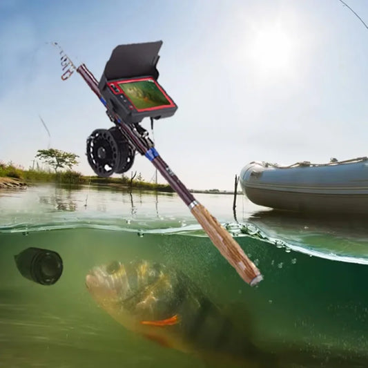 Beach Camp  Visual High Definition Fish Finder Angler Camera 3.5inch 15m Video Ice Fishing Camera Fishing Rod with Camera