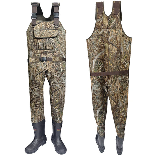 Beach Camp Neoprene Wader Custom Fly Fishing Chest Waders Waist Pack Belt Reed Pattern Camo Duck Hunting