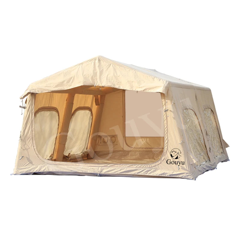 146 sq' Flat Inflatable Tent Overnight Quick Outdoor Camping Folding Free Camping Tent Rain protection