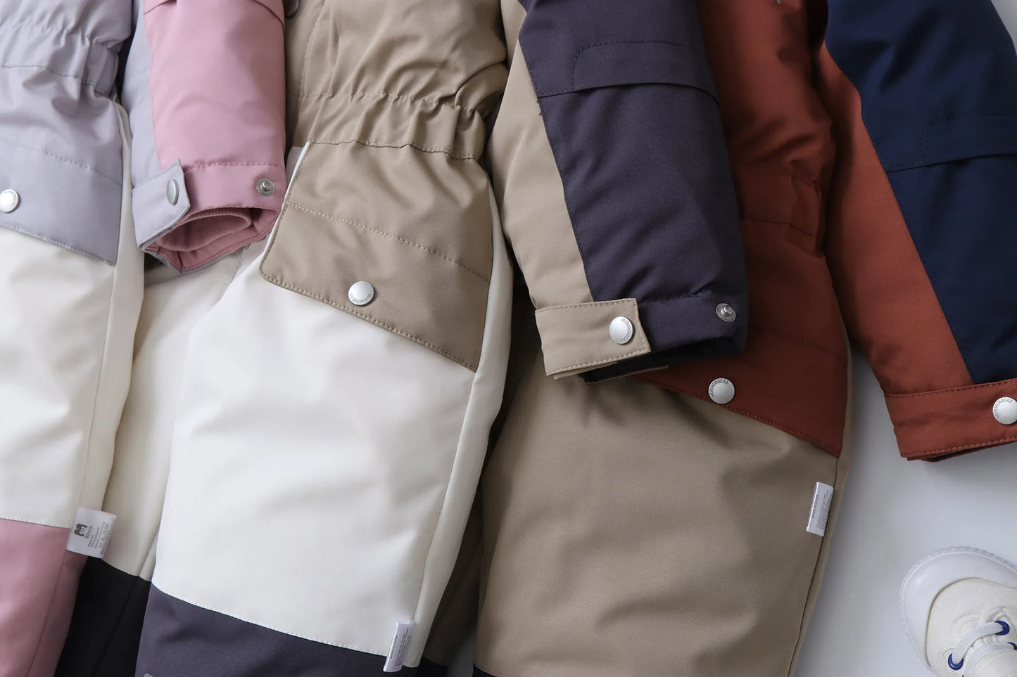 2025 Winter New Cross-Border Children's Jumpsuit Hooded Plus Velvet Padded Ski Suit with Zipper Closure for Baby Climbing