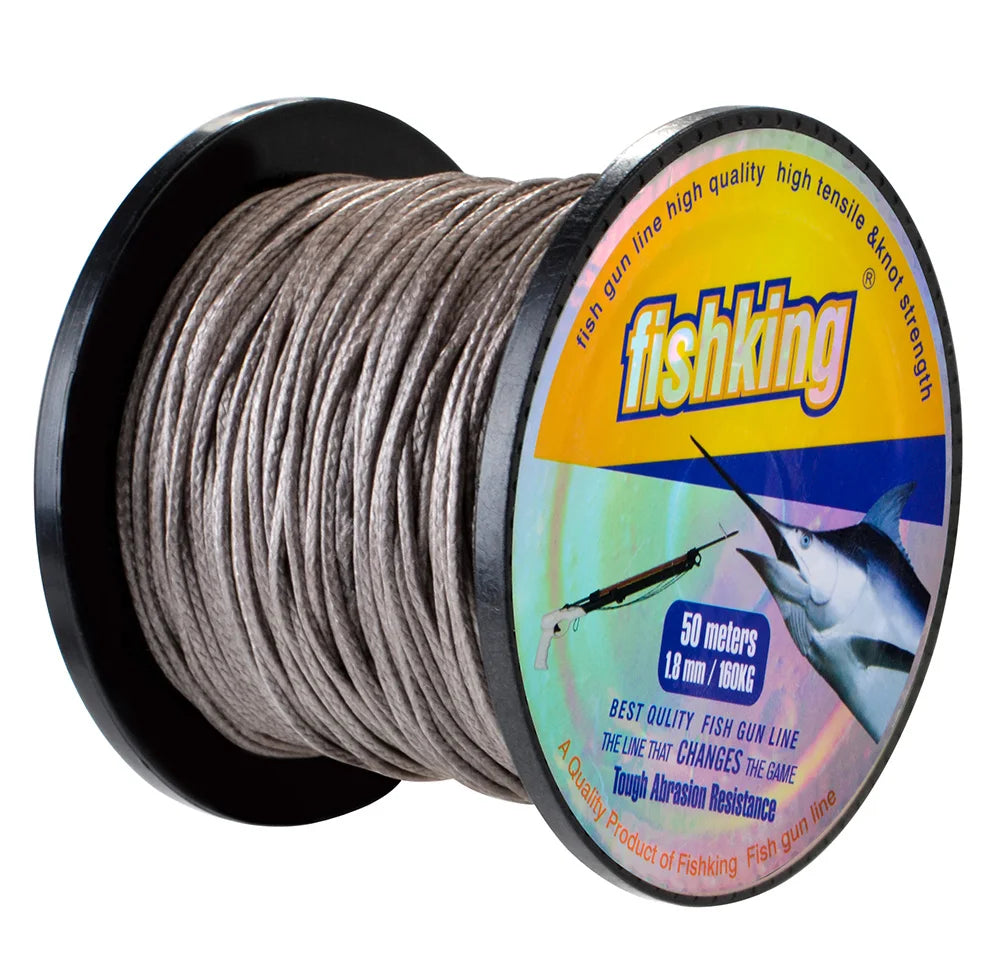 FISH KING Spearfishing Fishing Line  Hot New Multifilament Fishing Line 50M 2.0mm 1.8mm 55YDS Material Braided Fishing Gun Line