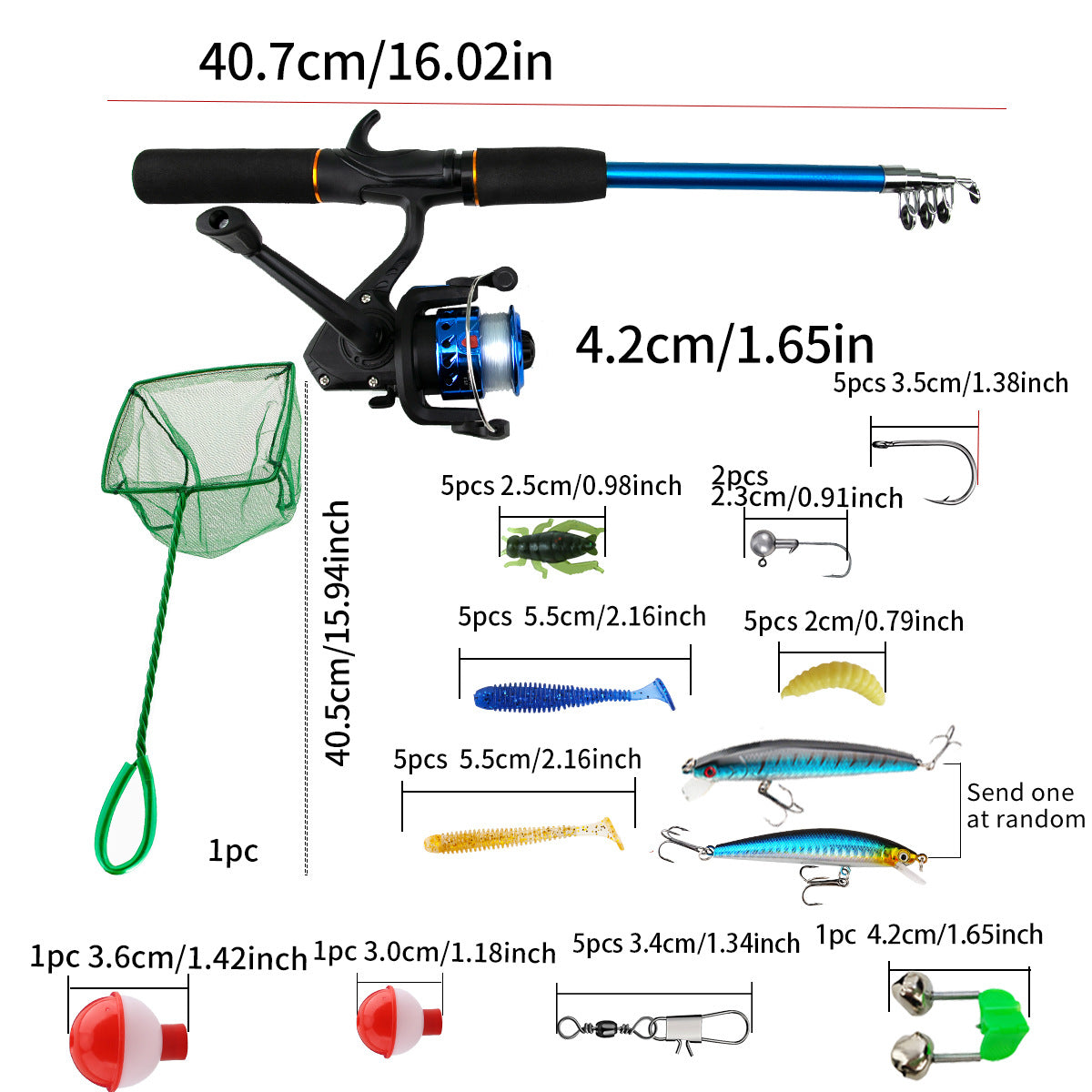 Fishing rod full routine, sub rod set, long-range sea fishing, gun handle, rod wheel, soft bait, fishing hook, line fishing gear
