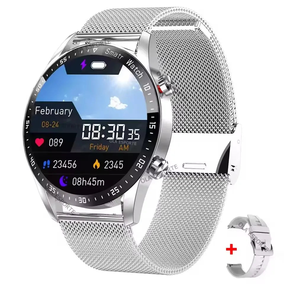 Beach Camp 2025 NFC Bluetooth Call Smart Watch Men Full Screen GPS Sports Bracelet Waterproof ECG Health Monitor SmartWatch for IOS Android