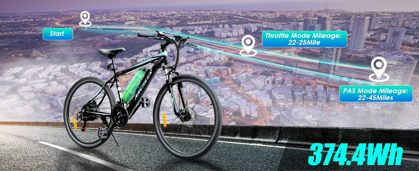 Beach Camp Electric Mountain Bike,[Peak 750W Motor] Mountain Bike,26" Sunshine Commuter Ebike,55 Miles 22MPH Electric