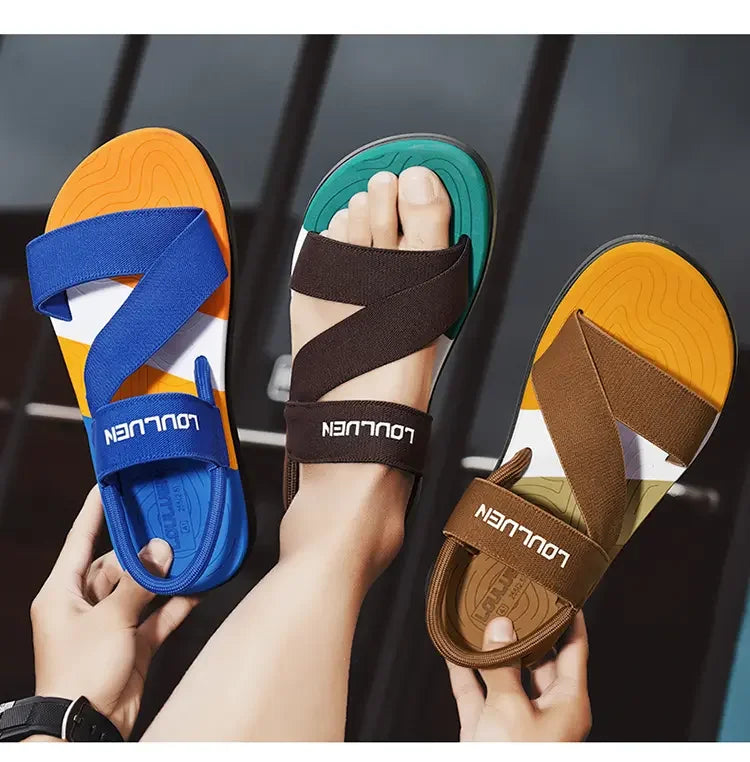 Beach Camp 2025 Hot Sale Summer Wear-Resistant Sandals, Versatile, Casual and Fashionable Outdoor Beach Shoes, Simple Sports Shoes for Men