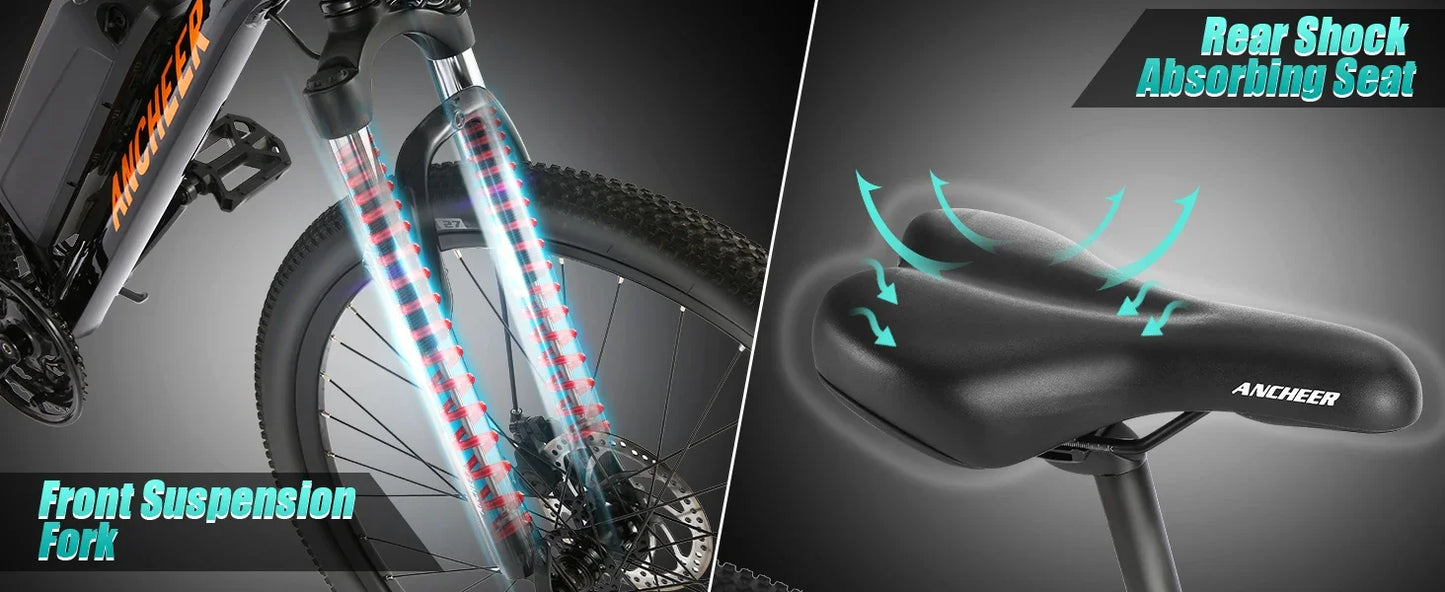 Beach Camp Electric Mountain Bike,[Peak 750W Motor] Mountain Bike,26" Sunshine Commuter Ebike,55 Miles 22MPH Electric