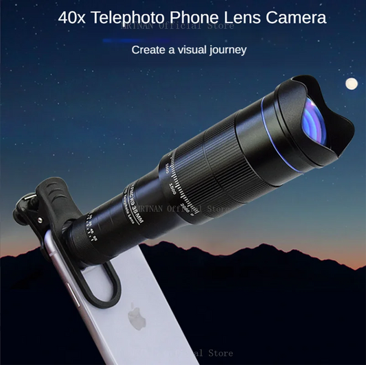 Beach Camp Professional Telescope Monocular HD 40X Zoom Phone Lens Camera Telephoto With Tripod Metal Telescope For Tourism Camping