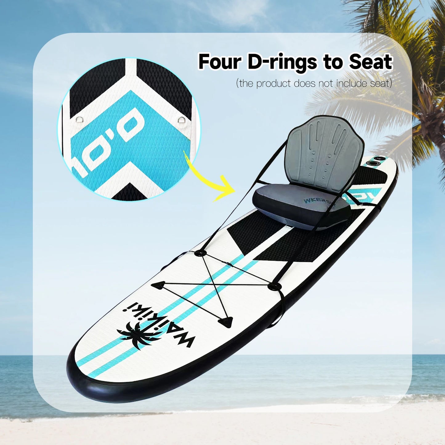 Beach Camp inflatable paddle board paddleboard inflatable for single person ISUP with SUP accessories surfing board