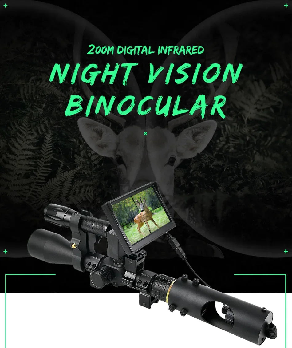 Beach Camp Night Vision Riflescope Hunting Scopes Optical Sight 850nm Infrared LED IR Waterproof Night Vision Hunting Camera