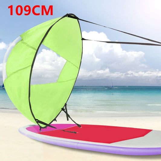 Beach Camp 42'' Foldable Kayak Boat Wind Sail Surfing Wind Paddle Kayak Sail Durable Downwind Paddle Rowing Boats Wind Window Drop Ship Hot
