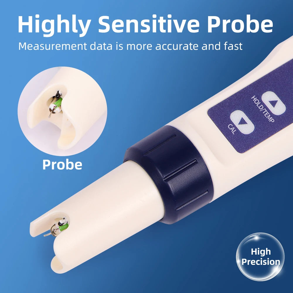 Beach Camp 5 in 1 Chlorine Meter PH/CL2/H2/ORP/Temperature Meter Water Quality Tester for Pools Drinking Water Aquarium Aquaculture