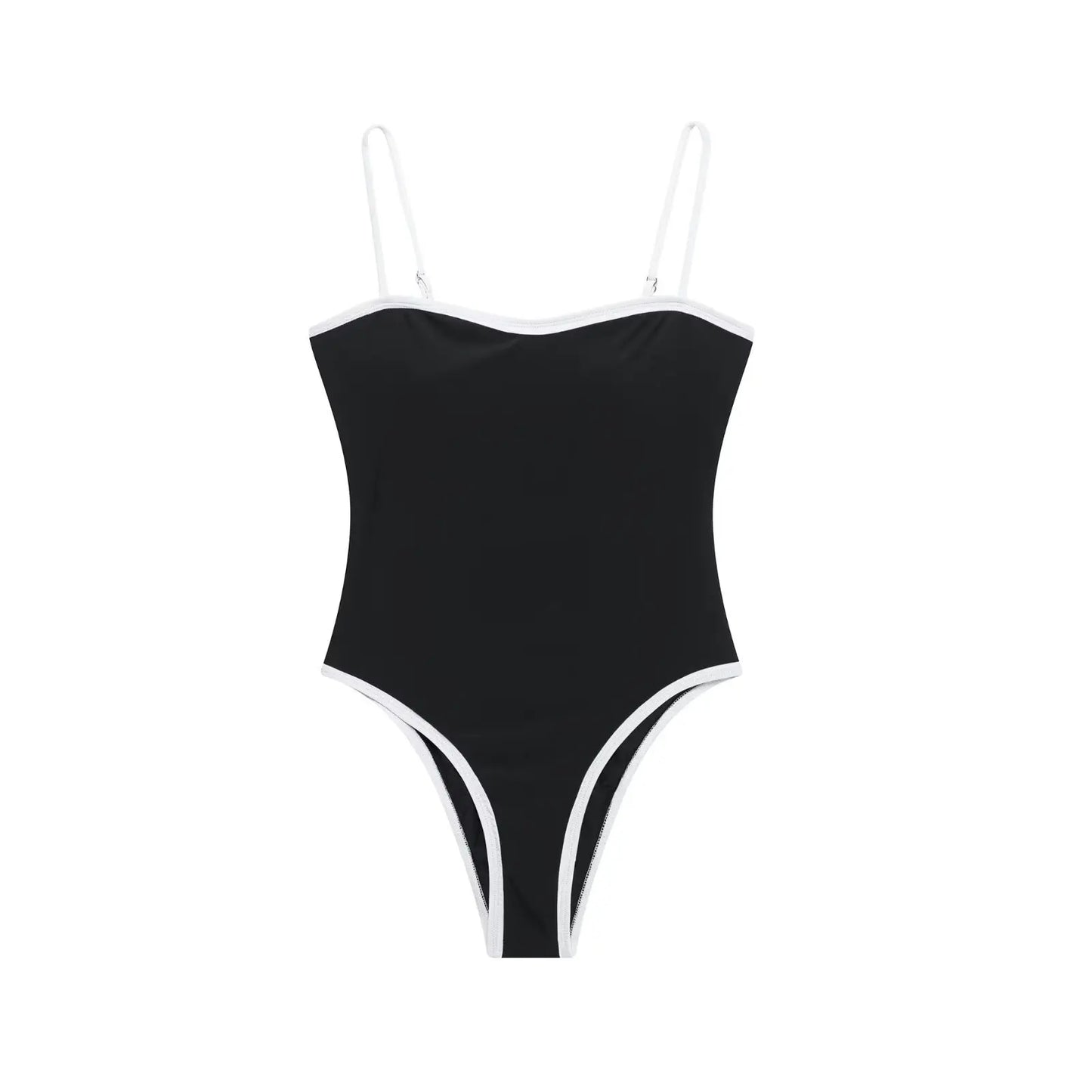 Beach Camp Swimsuit Jumpsuit Woman New Two-Tone Camisole Sleeveless for Women Casual Slim Fit Contrasting Women's Playsuit Tops