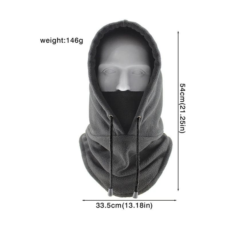 Beach Camp Winter Thermal Neck Warmer Outdoor Fleece Balaclava Scarf Skiing Face Mask Snood Hood Hat Windproof Keep Warm Cycling Cap New