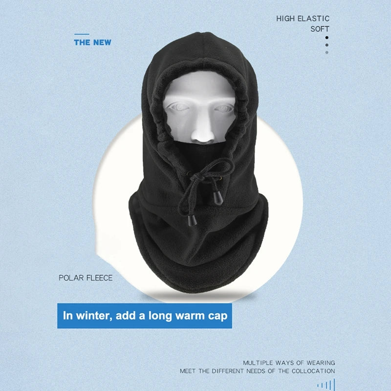 Beach Camp Winter Thermal Neck Warmer Outdoor Fleece Balaclava Scarf Skiing Face Mask Snood Hood Hat Windproof Keep Warm Cycling Cap New