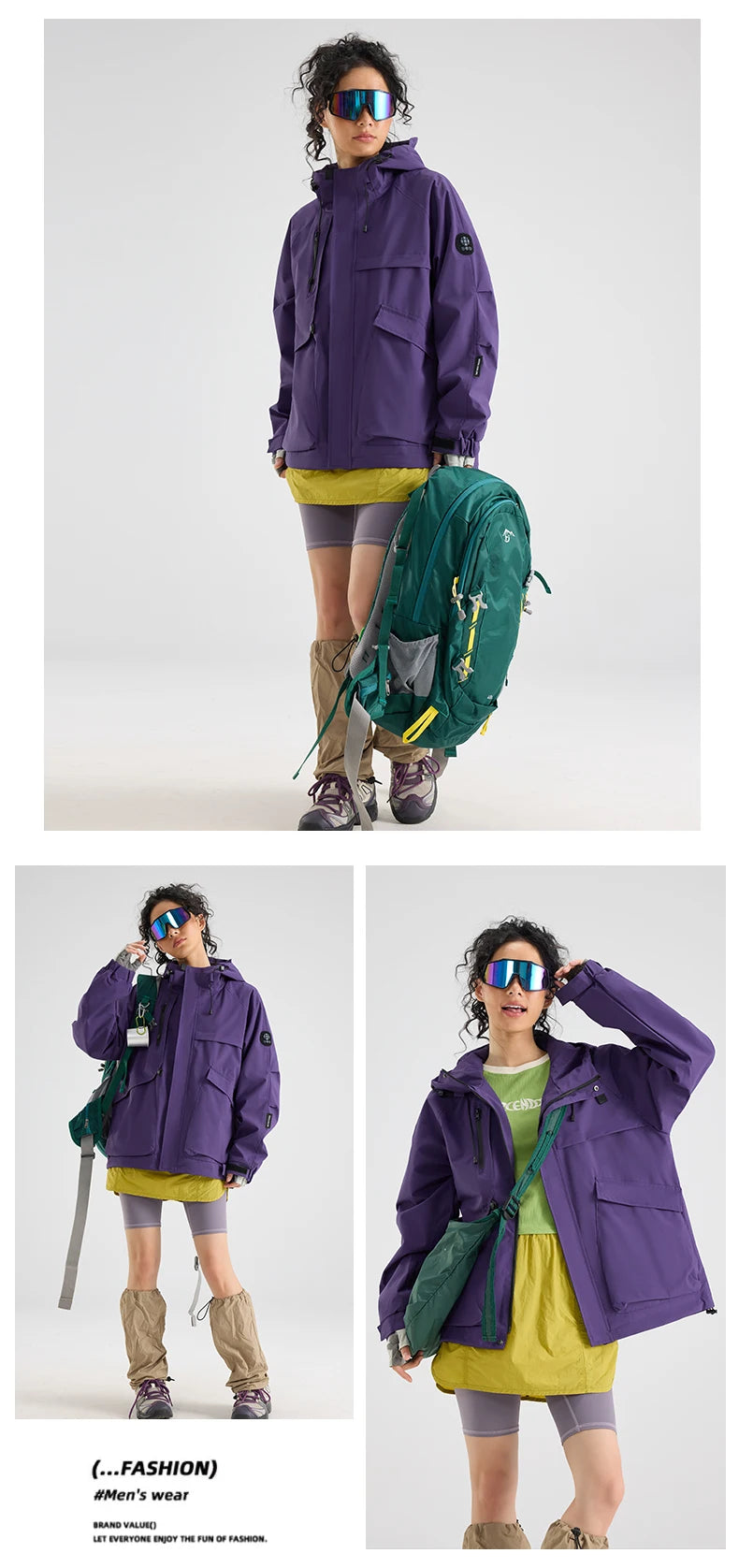 Beach Camp Outdoor Women's Waterproof Jacket Mountain Climbing Workwear Windbreaker Men Loose Fit Windproof Spring Autumn Vibe Hiking Coat