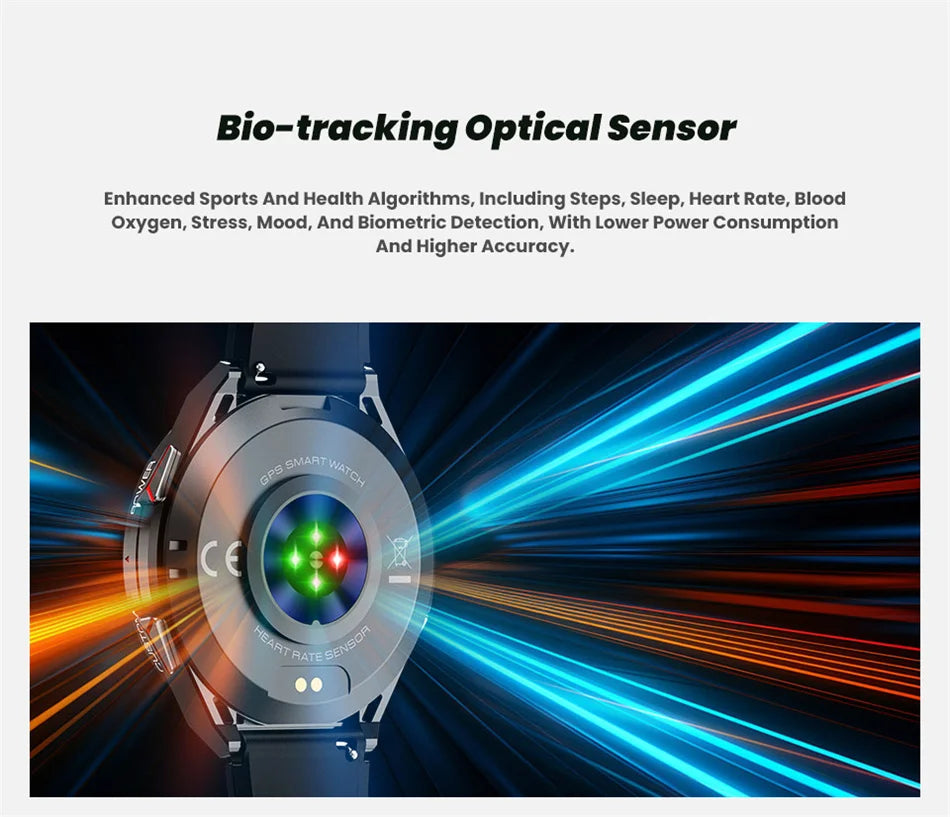 Beach Camp Swim Smartwatch Outdoor GPS Watch Sports Fitness Tracker Health Military Waterproof Watch BT5.3 Call Smart Watch for Android iOS