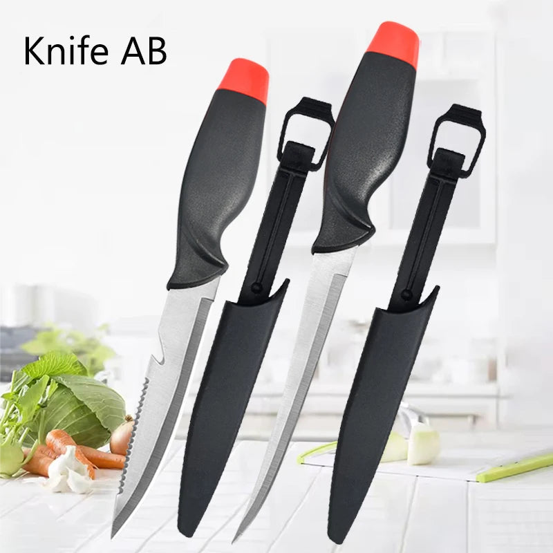 Beach Camp Fish Filleting Knife Ultra-sharp Boning Knife Stainless Steel Multi-purpose Meat Cleaver Fish Sushi Slicer Fruit Peeler