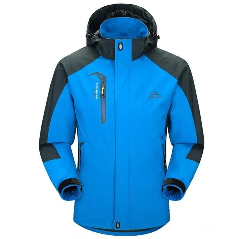 Beach Camp Outdoor Jacket Pants Sets Men Fleece Thermal Waterproof Windproof Hooded Jackets Hiking Military Trip Mountain Camping Clothes