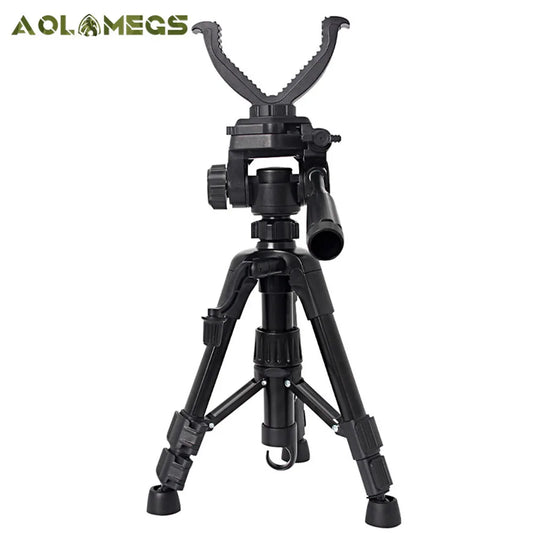 Outdoor Hunting Tripod Durable Adjustable Height Hunting Stand Aluminum V-Yoke Shooting Rack Multifunctio Hunting Safe Accessory