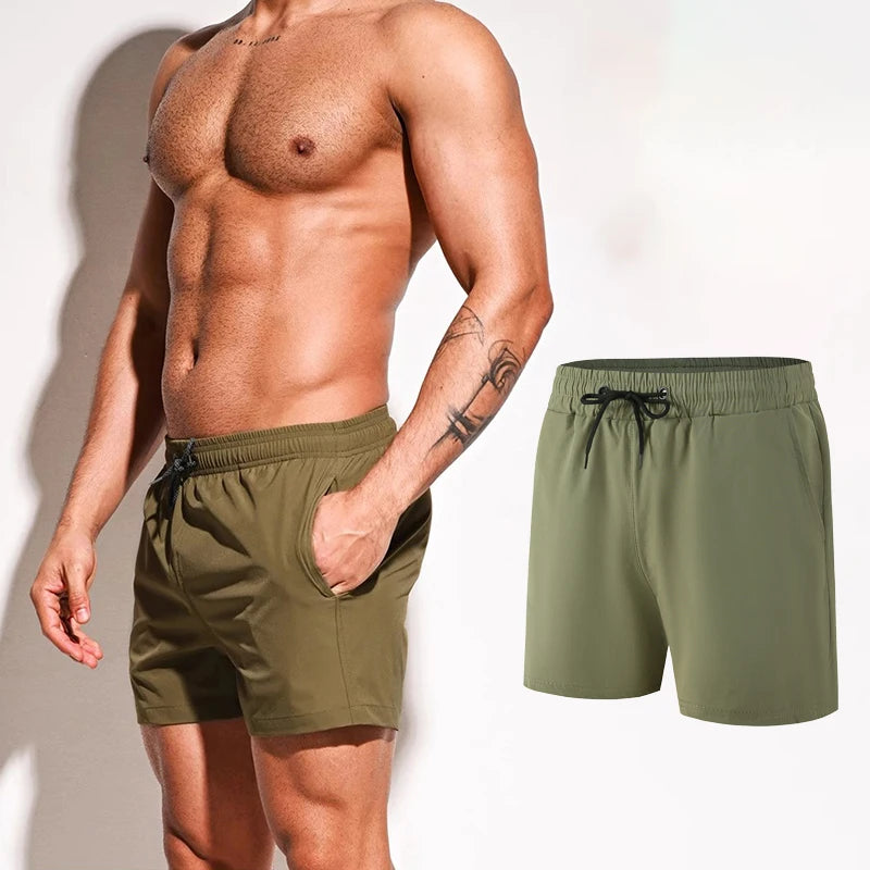 Beach Camp Men Swimming Shorts Summer Trunks Swimwear Quick Dry Board Short Pant Bathing Suit Sport Swimsuit Surfing Beach Swim Shorts Men