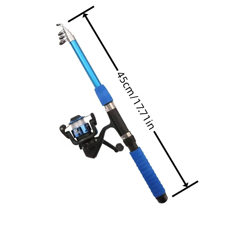 Fishing set 1.8m fishing rod and fishing wheel Fish float bait set Telescopic rod rotary fishing wheel saltwater Fresh water