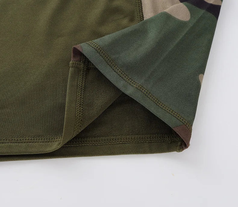 Beach Camp New Outdoor Sports Underwear Camo Training Long-Sleeved Tops + Pants Suit Fitness Camping Army Hiking Hunting Underwear Clothes