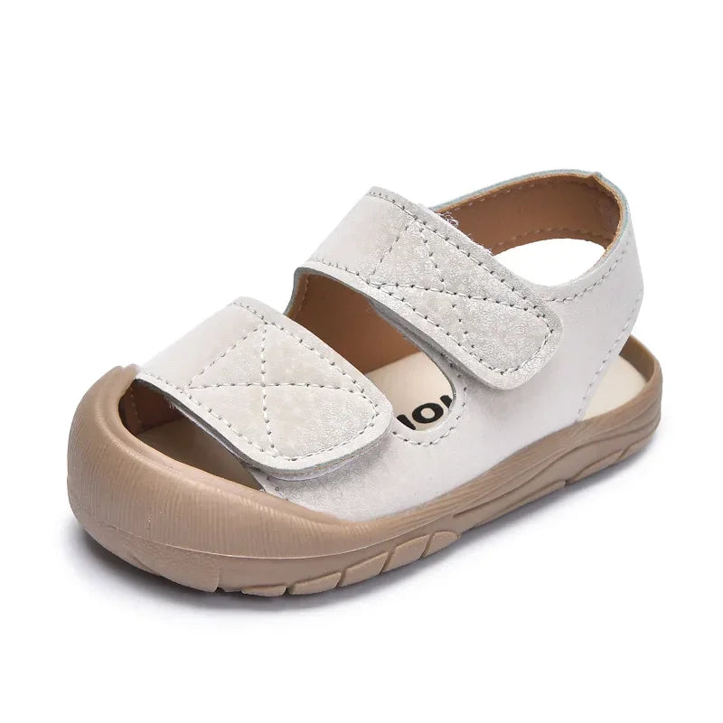 Baby Beach Shoes Toes Capped Anti-kicked Toddler Kids Walking Shoes Non-slip Soft Sole 2025 Summer Boys Girls Sandals Versatile