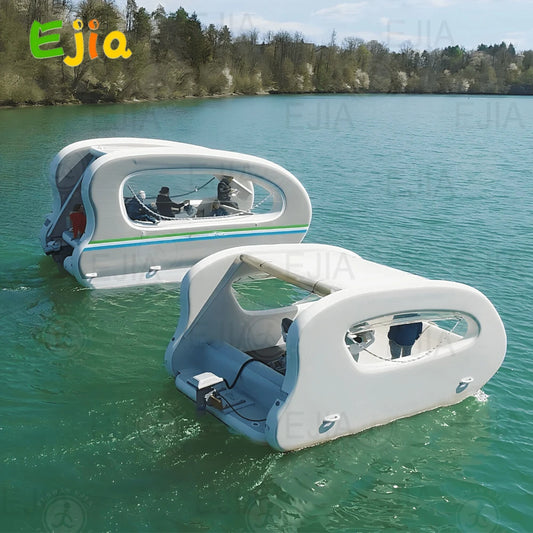 Beach Camp Portable Floating Water Platform Pontoon Houseboat All-Electric Solar Powered Boat Zero-Emission Pontoon Fishing Boat For Water
