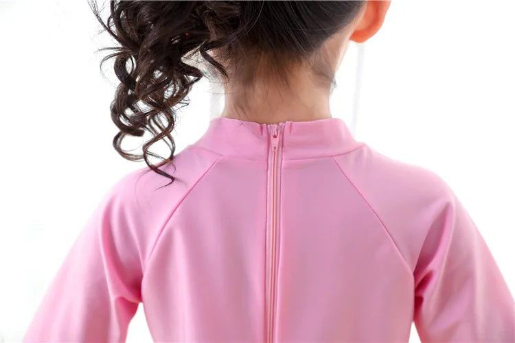 Beach Camp Children's Swimsuit Bathing Suits for Boys and Girls One-piece Swimsuit Cartoon Long Sleeved Beachwear Jumpsuit Surfing Suit