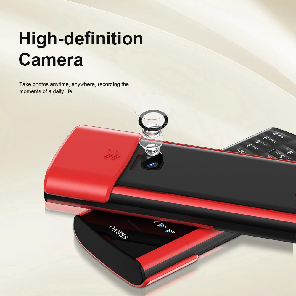 SERVO R25 PRO Button Mobile Phone Built-in TWS Earphones Dual SIM Standby Speed Dial Blacklist FM Radio 2G GSM Feature Cellphone