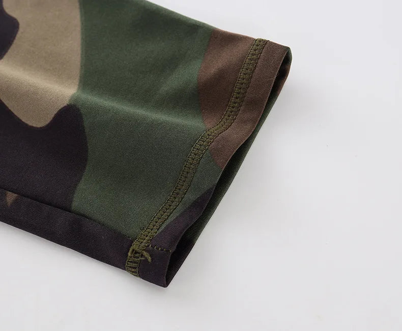 Beach Camp New Outdoor Sports Underwear Camo Training Long-Sleeved Tops + Pants Suit Fitness Camping Army Hiking Hunting Underwear Clothes