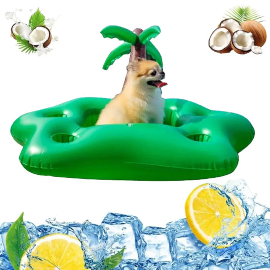 Beach Camp Dog Pool Float Inflatable Multi-role PVC Resistant Durable Comfort Pet Water Float for Summer Courtyard Dog Swim Pool Float Toys