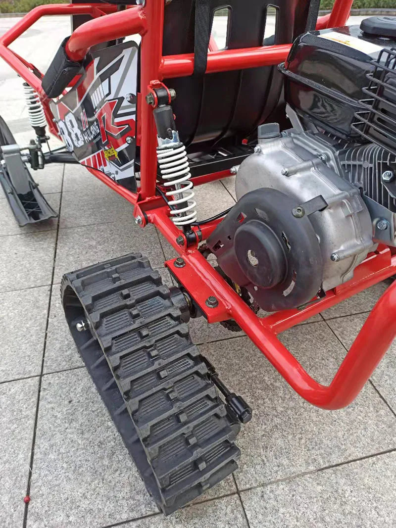 Snowmobile 168cc 150cc Snow Gasoline Scooter Chain Driver Winter Sports Mini Snowmobile Kids Continuously Variable Transmission