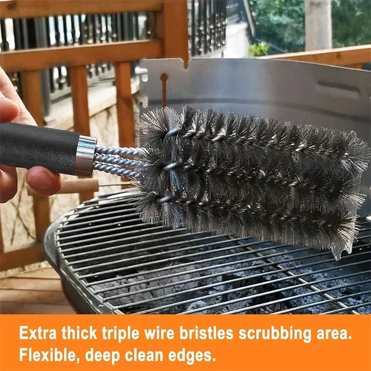 Grill Brush - Bristle Free BBQ Grill Brush - Rust Resistant Stainless Steel Barbecue Cleaner - Great Grilling Accessories