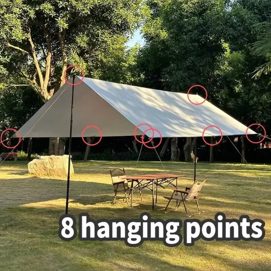 Beach Camp Camping Tarp Waterproof Tent Tourist Awning Shade Garden Canopy Beach Sunshade Outdoor Ultralight Camping Products Sun Shelter