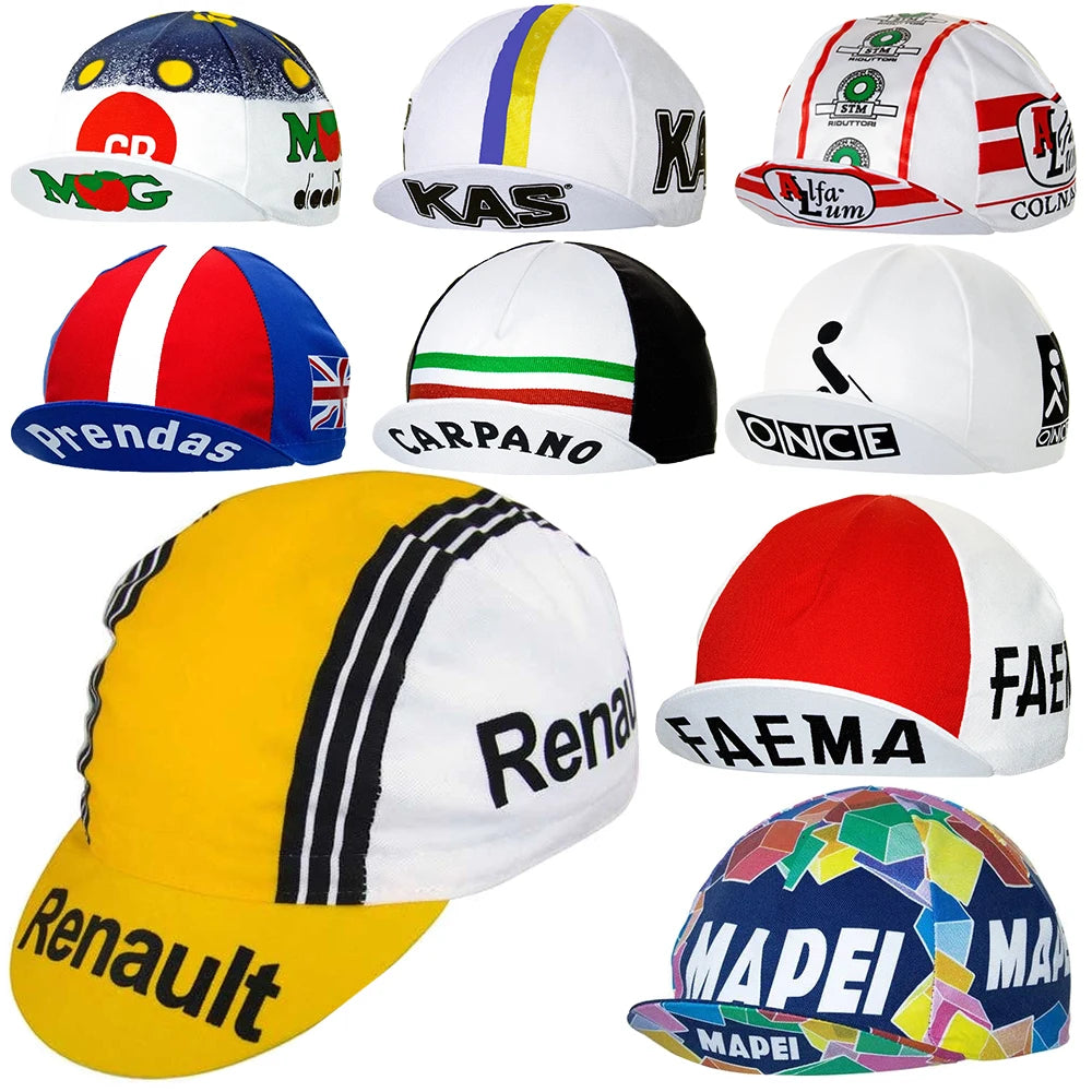 Beach Camp Cycling Caps for Men and Women 9 Styles Retro Black Series, Quick Dry, Breathable, Absorb Sweat, Breathable, Sports, Bicycle Hat