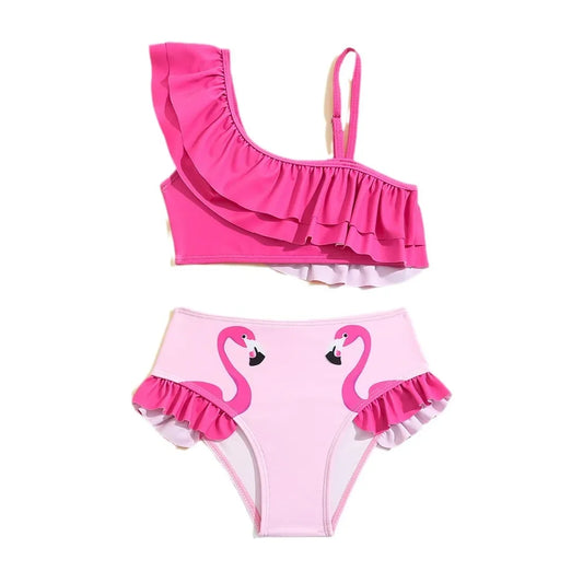 Beach Camp Baby Girls Swimsuits for Toddlers Kids 3pcs Bathing Suits Bikini