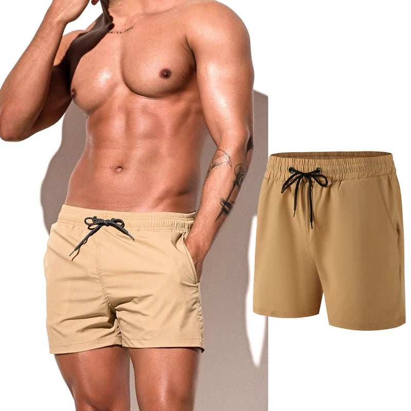 Beach Camp Men Swimming Shorts Summer Trunks Swimwear Quick Dry Board Short Pant Bathing Suit Sport Swimsuit Surfing Beach Swim Shorts Men