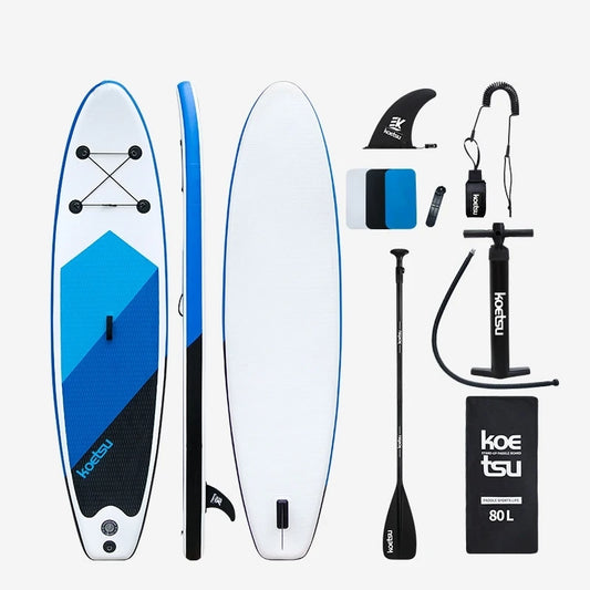 Beach Camp Inflatable Stand Up Paddle Board SUP Board Surfboard Kayak Water Sport Surf Set Paddleboard Fin Foot Rope Pump Inflator Canoe