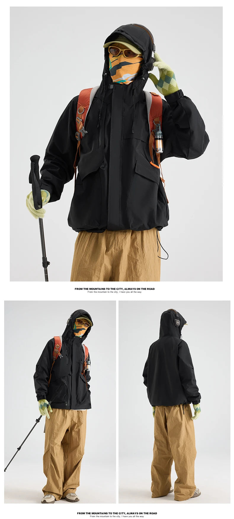 Beach Camp Outdoor Women's Waterproof Jacket Mountain Climbing Workwear Windbreaker Men Loose Fit Windproof Spring Autumn Vibe Hiking Coat