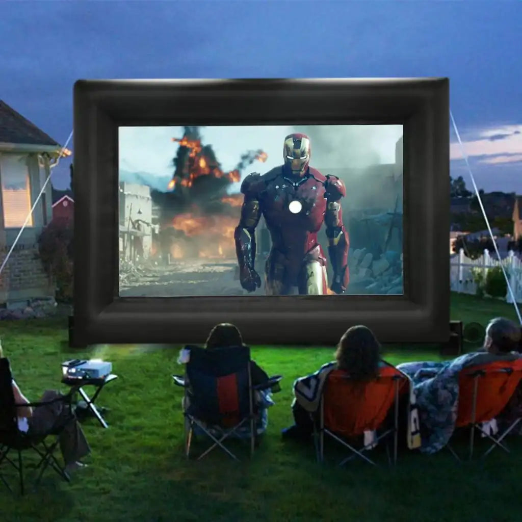 Beach Camp Outdoor Inflatable Movie Screen Moveable Film Projection Screen Advertising Promotion Inflatable Screen Manufacturer Wholesale