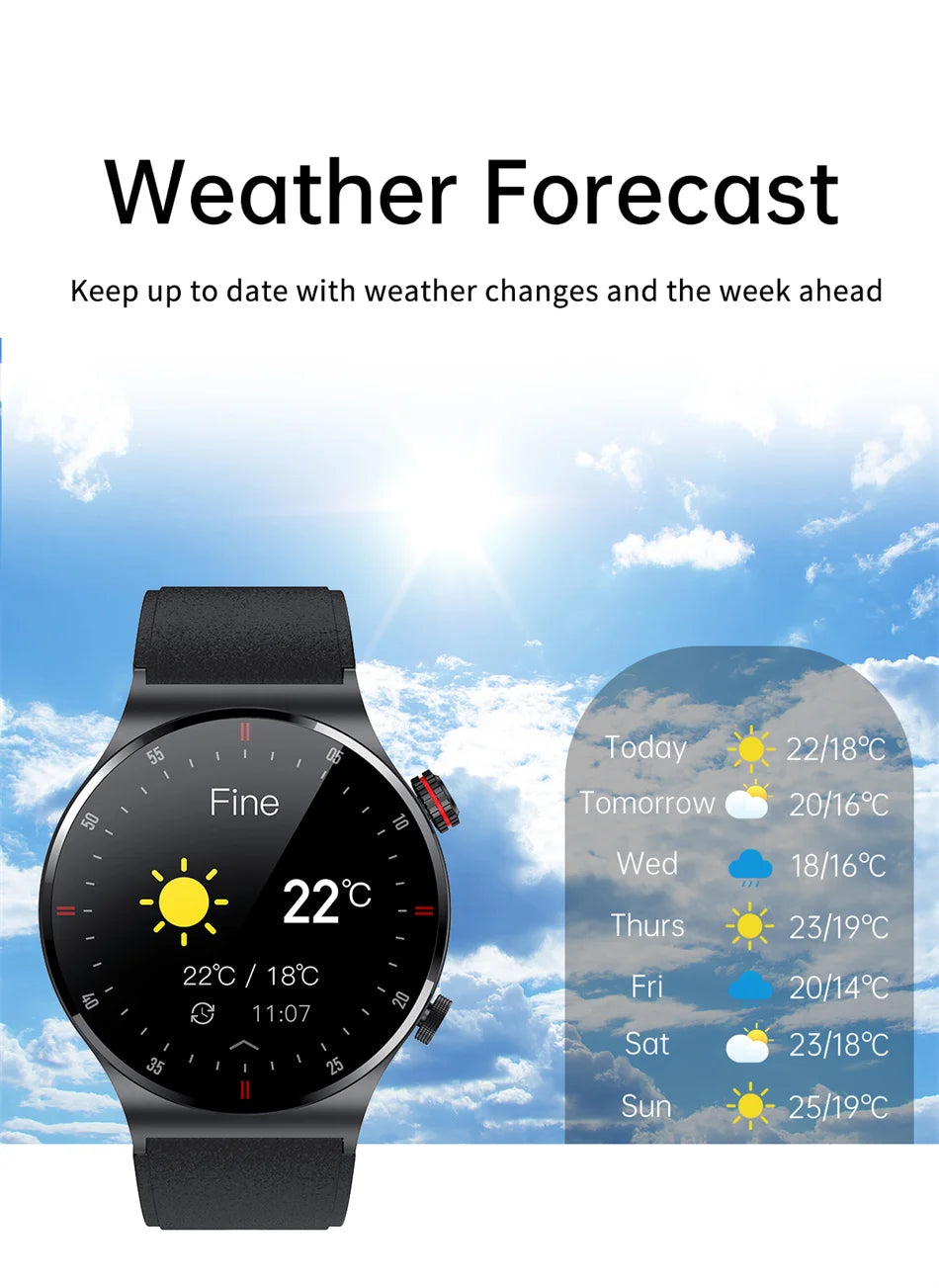 Beach Camp 2025 NFC Bluetooth Call Smart Watch Men Full Screen GPS Sports Bracelet Waterproof ECG Health Monitor SmartWatch for IOS Android