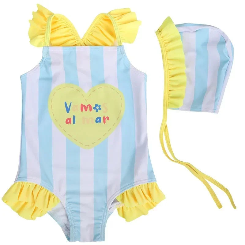 Beach Camp NEW Baby Swimsuits Cute Bathing Suit Toddlers Beachwear Jumpsuits Beachwear Bikinis for Kids One-piece Swimsuit