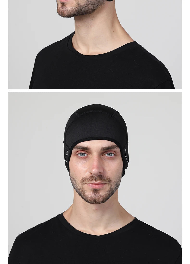 Winter outdoor cycling warm hat helmet lined with ear protection windproof fleece warm hat mountaineering and skiing cold-proof