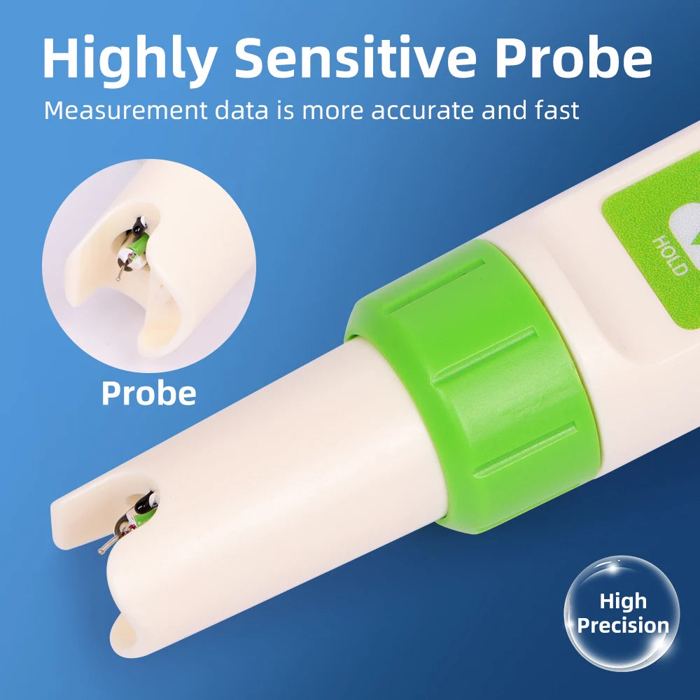 Beach Camp 5 in 1 Chlorine Meter PH/CL2/H2/ORP/Temperature Meter Water Quality Tester for Pools Drinking Water Aquarium Aquaculture