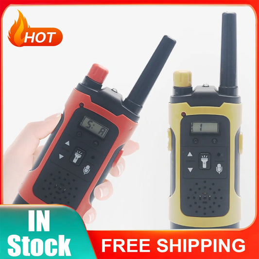 Long Range Electronic Toy LED Kids Walkie Talkies Handheld 2 Way Radio for Wireless Communication and Fun Learning